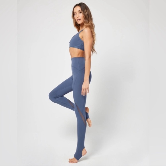 L*Space Exhale Legging in Blue / Slate | Sz Medium EUC Activewear Athletic - Picture 1 of 12